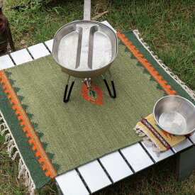 キリム テーブルマット マット 約32×45cm ウール ハンドメイド エスニック アウトドア キャンプ 萩原 MRF-0211