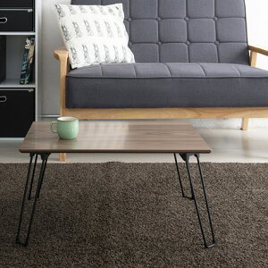 【完成品】 幅60cm カームテーブル 木目調テーブル ブラウン ナチュラル ミニテーブル 机 木製 折り畳み ローテーブル コンパクト 北欧 脚折りたたみ 裏面木目仕様