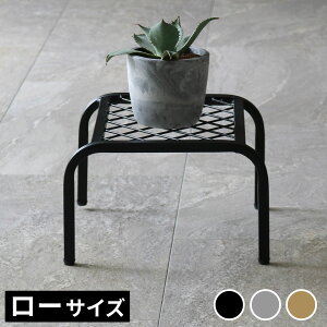 【レビュー特典】【ポイント5倍】 アイアンプランタースタンド「TWILL」(ツイル) ローサイズ TW008幅25 高さ15 フラワースタンド 網 脚付き ガーデンラック 鉢置き 園芸ラック 花台 花置き棚 ガ
