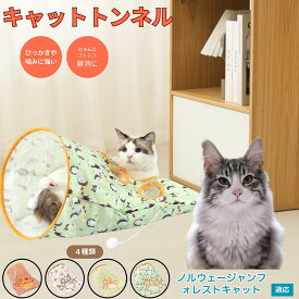 「最大15%オフクーポン」 ノルウェージャンフォレストキャット 猫トンネル キャットトンネル 折りたたみ式 ペットトンネル 犬猫兼用 多頭飼い 室内 隠れ家 おもちゃ 運動不足 解消 ストレス発散 コンパクト収納 洗える ナイロン製 ボール付き じゃらし付き