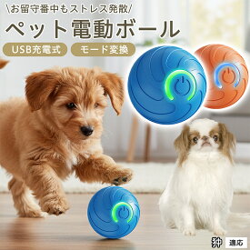 「最大15%オフクーポン」 狆　チン電動 ボール ペット 用 自動 動作 光る おもちゃ USB 充電 静音 設計 Type-C 2モード 犬 猫 室内 遊び 留守番 対応 軽量