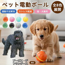 「最大15%オフクーポン」 ブービエ・デ・フランダース自動回転 電動ペットボール 犬 猫 兼用 光る おもちゃ USB充電 Type-C 2モード 静音設計 室内用 留守番 遊び 運動不足 ストレス対策 小型 約6.6cm TPE素材 丈夫