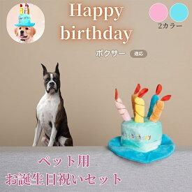 「最大15%オフクーポン」 ボクサー（Boxer） ペット用 バースデー 帽子 犬 猫 誕生日 ハット ケーキモチーフ 仮装 コスプレ パーティー かわいい おしゃれ インスタ映え 小型犬 中型犬 猫対応 オールシーズン かぶりもの