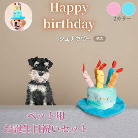 「最大15%オフクーポン」 シュナウザー（Miniature Schnauzer） ペット用 バースデー 帽子 犬 猫 誕生日 ハット ケーキモチーフ 仮装 コスプレ パーティー かわいい おしゃれ インスタ映え 小型犬 中型犬 猫対応 オールシーズン かぶりもの