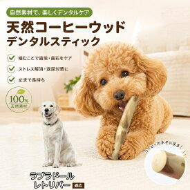 ラブラドール・レトリバー 犬用 コーヒーの木 噛むおもちゃ デンタルスティック かじり木 粗削り加工 高温スチーム処理 乾燥仕上げ 丁寧な研磨 歯磨き効果 甘噛み防止 家具の噛み防止 お留守番