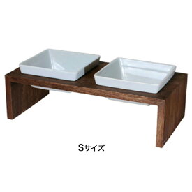 【REPLUS】 リプラス Meshidai Muku メシダイ ムク S2サイズ 電子レンジ対応 食器洗い洗浄機対応 ダブル 犬 ペット フードボウル 食器台 エサ皿 エサ入れ 木製 フード ボウル ボール 餌入れ 台 おしゃれ お洒落 シンプル 高級 安全 健康 プレゼント 贈り物 犬用品 スマイヌ