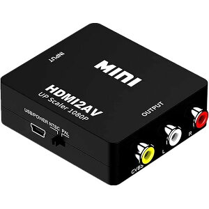 SZJUNXIAO HDMI to AV Ro[^[ RCAϊA_v^ 1080PΉ PAL/NTSC؂ւ HDMI͂R|Wbgo͂֕ϊ USBdP[ut