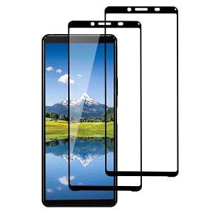 DZHFU【2枚入り】 Xperia 10 II 用 ガラスフィルム 高透過率 全面保護 SOV43 SO-41Aフィルム エクスペリア10マーク2 強化ガラス 液晶保護フィルム 指紋防止 気泡ゼロ 貼り付け簡単