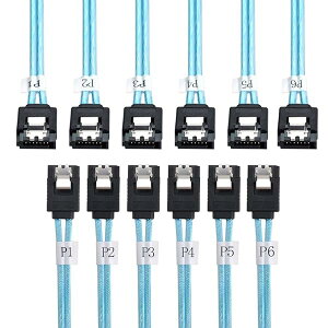 Chenyang SAS 4 SATA 7s IX zXg4 SATA 7s IX^[Qbg n[hfBXN 6Gbps f[^T[o[ RAID P[u 50cm (u[ 6 SATA)