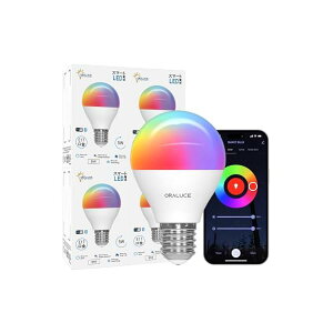 ORALUCE X}[g LEDd E17 40W F X}[gCg }`J[ 1600FRGB F`dF Alexa/Google HomeΉ nusv u 戵t 4 LDA5F-E17/4P