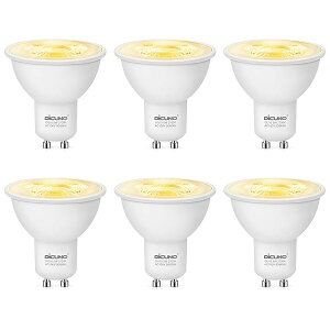 DiCUNO LED電球 GU10口金 電球色 50W形ハロゲン相当 5W LEDスポットライト 500lm 2700K 広角 高輝度 省エネ AC100V 調光器非対応 6個入