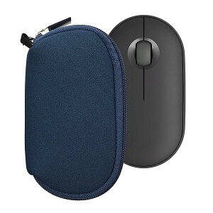 kwmobile マウスケース Logitech Pebble Mouse 2 M350s / M350対応 ケース - 無線マウス ジッパー付き ネオプレン マリンブルー
