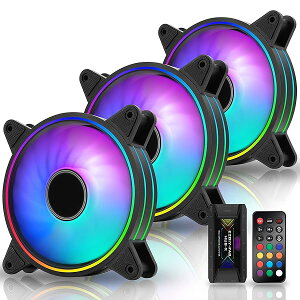 EZDIY-FAB 120mm RGB PCP[Xt@ 5V 3PIN ARGB}U[{[h AURA Sync É \ 6PINRlN^ Rɂ鑬x t@nu X [g - 3{1Zbg