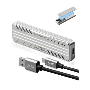 Ubefuu M.2 SSD OtP[X NVME P[X USB3.2 Gen2 ڑ M2 SSD P[X 10Gbps] NVME Ή tA~P[X 2230/2242/2260/2280 M key/B+M key SSDΉ