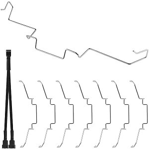 Xiatiaosann ファンバックル CPU 冷却ファン クリップ PC ファンフック 12cm ワイヤーバックル アッパーフックタイプ 固定クリップブラケット コンピュータメインボードファンヒートシンク用 弾