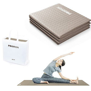 PROIRON ヨガマット 折りたたみ ストレッチマット 折畳み 折り畳みマット コンパクト トラベルヨガマット トレーニングマット 折りたたみ 軽量 持ち運び 183×61cm