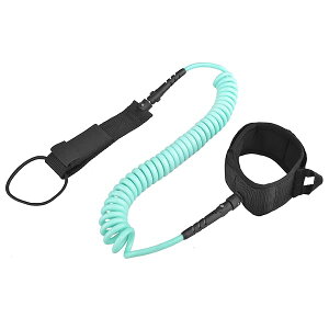TRIWONDER リーシュコード ショートボード用 サーフィンコード リーシュ 弾性コイル SUP Surfboard Leash (グリーン)