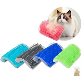 お手入れ 3個セット！猫 壁 柱 ブラシ 猫おもちゃ 抜け毛取り マッサージブラシ セルフグルーミングブラシ 皮膚に優しい 痒み止めブラシ