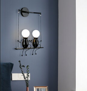 ブラケットライト 北欧 玄関照明 壁掛け照明 2灯 人形 子供部屋 壁付けライト 和風 LED対応 階段 玄関 壁掛けライト ?接照明 照明器具 レトロ おしゃれ 室内照明 アンティーク ウォールライト