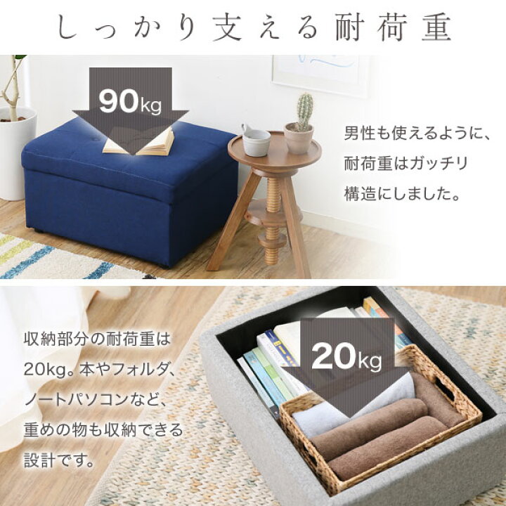 楽天市場】収納ボックス スツール 収納付 収納BOX 収納スツール サイド 
