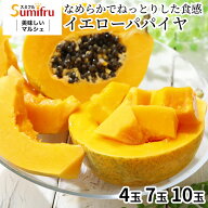 パパイヤ 4玉 7玉 10玉 フィリピン産 パパイア スミフル トロピカルフルーツ sumifru こだわり ギフト 果…
