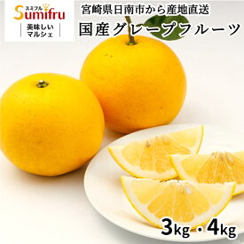 宮崎県産 グレープフルーツ 月夜実 つくよみ 3kg 4kg 日南 緑の里 りょうくん 国産 国産グレープフルーツ サイズ混合 送料無料 柑橘 プレゼント 果物 フルーツ 宮崎県 人気 売れ筋 予約 予約商品 【3月下旬～5月中旬発送】
