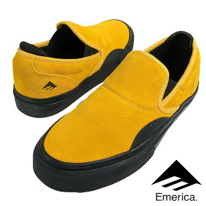 Emerica エメリカ WINO G6 SLIP-ON (700) ワイノ スリッポン YELLOW イエロー ブラック メンズ スニーカー スケシュー スケートシューズ