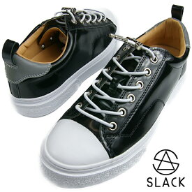 SLACK スラック CLUDE クルード BLACK/WHITE ブラック【送料無料】 メンズ レディース スニーカー ガラスレザー 本革