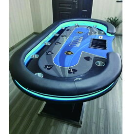 ポーカーテーブル トップ カップホルダー付き カジノ テキサスホールデム 10人 ホールデムサイコロ カジノ用品 (240*120cm)