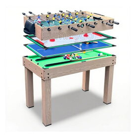 4イン1 マルチゲームテーブル 子供用 テーブルゲーム サッカーゲーム サッカーゲーム マルチゲームテーブル ボードゲーム マルチゲームテーブル プールビリヤード、 サッカー、ビリヤード台、卓球台 、卓球付き 対戦