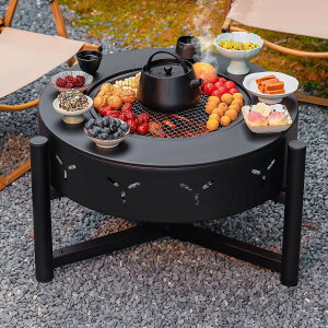 �t�@�C���[�s�b�g �e�[�u�� ��^ �����Α� �W�t�� �o�[�x�L���[�R���� ��l�� 60cm �d�g�F �d�X�g�[�u �͘F�� �L�����v�p�R���� �g�ѕ֗� BBQ���� �����Α� 1�䑽�� �ϔM�� ��p �͘F�� ������