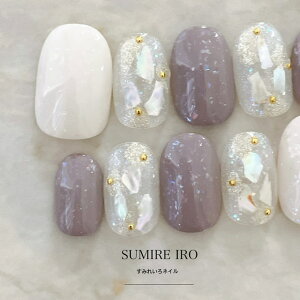 ネイルチップ♪サイズオーダーネイルチップ♪成人式ネイルチップ・ブライダルネイルチップ・大人ネイル・結婚式・卒業・入学☆ショートネイルチップ・シンプルネイルチップ・短い・小