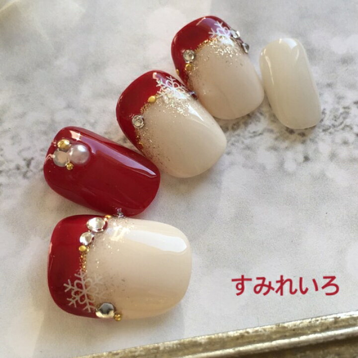 楽天市場 ネイルチップ クリスマス デザイン つけ爪 ベージュ かわいい ショート ロング シンプル プレゼン 母 Nail 冬 短い爪 小さい爪 大きい爪 ベリーショート ちび爪 付け爪 ジェルネイル ラウンド オーバル ボルドー レッド 赤 雪 スノー 雪の結晶 1456 すみれ