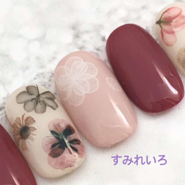 楽天市場 ネイルチップ デザイン つけ爪 ベージュ かわいい ショート ロング シンプル プレゼン 母 Nail 秋 冬 短い爪 小さい爪 大きい爪 ベリーショート ちび爪 付け爪 ジェルネイル ラウンド オールドカシスローズ スモーキーピンク アンティークフラワー すみれ