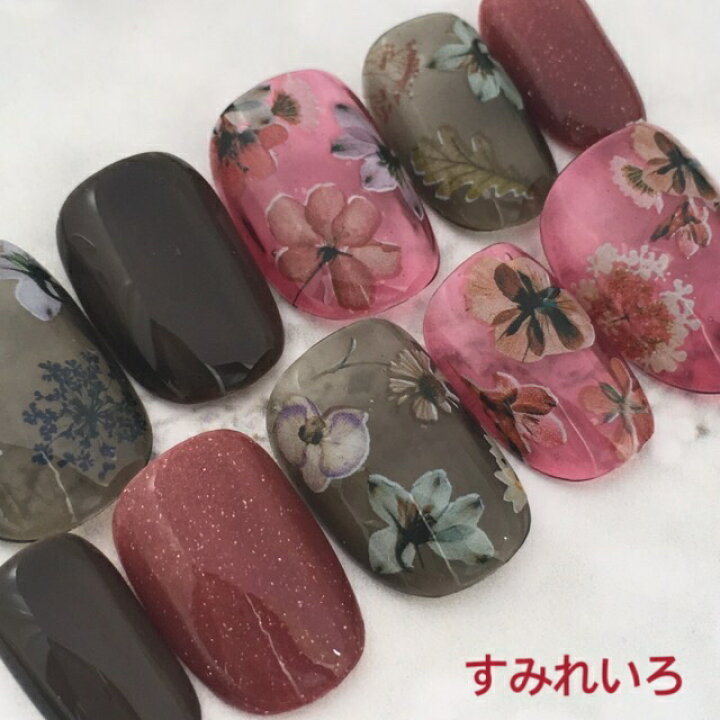 楽天市場 ネイルチップ デザイン つけ爪 ブラウン レッド レトロ ショート ロング シンプル プレゼント 母 Nail 秋 冬 短い爪 小さい爪 大きい爪 ベリーショート ちび爪 付け爪 ジェルネイル オールドカシスローズ ダークブラウン シースルー アンティークフラワー