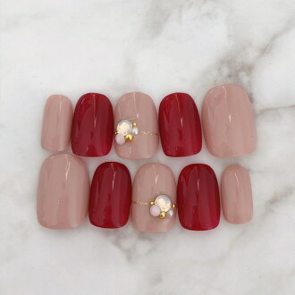 楽天市場 ネイルチップ デザイン つけ爪 かわいい シンプル ピンク レッド ショート ロング シンプル プレゼント 母 Nail 春 秋 短い爪 小さい爪 大きい爪 ベリーショート ちび爪 付け爪 ジェルネイル ボルドーレッド スモーキーピンク ゴールドラインストーン すみれ