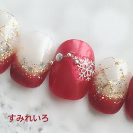 ネイルチップ つけ爪 かわいい デザイン シンプル ショート ロング シンプル 成人式 nail プレゼント 母 短い爪 小さい爪 大きい爪 ベリーショート ちび爪 結婚式 ウェディング 付け爪　ジェルネイル【1504】クリスマスレッドゴールドチェック