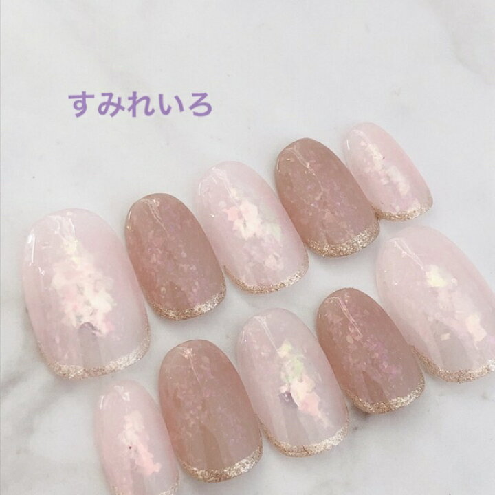 楽天市場 ネイルチップ つけ爪 デザイン ショート ロング シンプル 成人式 Nail プレゼント 母 短い爪 小さい爪 大きい爪 ベリーショート ちび 爪 結婚式 ウェディング 付け爪 ジェルネイル ピンクホログラムシースルーネイル透け感がかわいい 爪根元シルバーライン A N