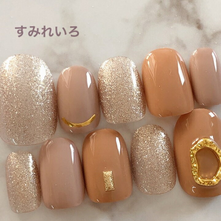 楽天市場 ネイルチップ つけ爪 マリンネイル かわいい ショート ロング ブライダル 夏ネイル Nail プレゼント 短い爪 小さい爪 大きい爪 ベリーショート ちび爪 大人ネイル 付け爪 ホワイトネイル 白 1680 テラコッタベージュラメb Ap すみれいろネイル