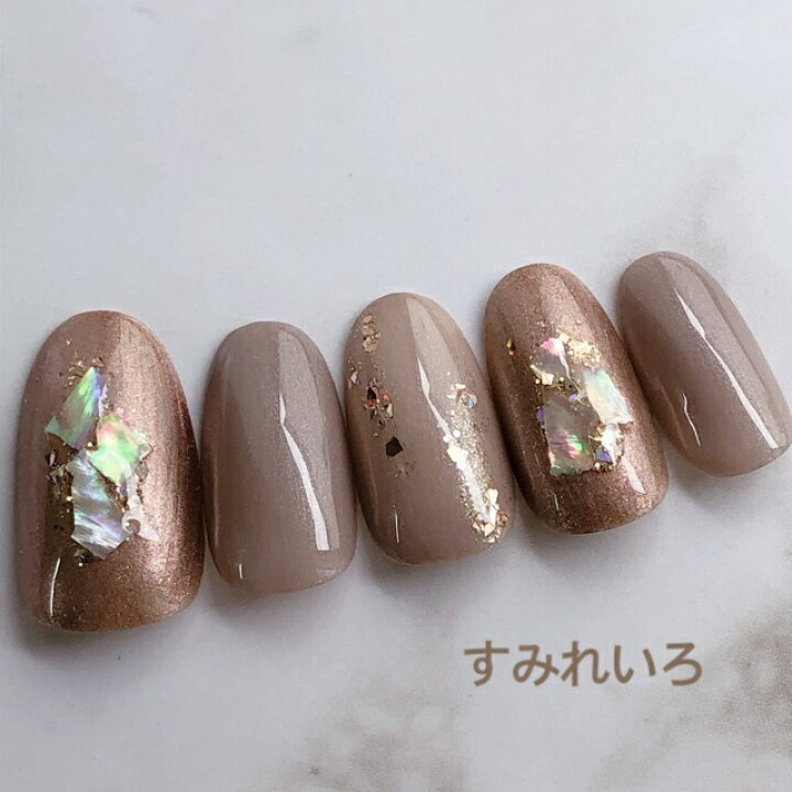 楽天市場 ネイルチップ つけ爪 デザインネイル かわいい ショート ロング ブライダル 秋ネイル Nail プレゼント 短い爪 小さい爪 大きい爪 ベリーショート ちび爪 大人ネイル 付け爪 オフィスネイル シンプル 1695 チョコモカラメシェル B Ju すみれいろネイル