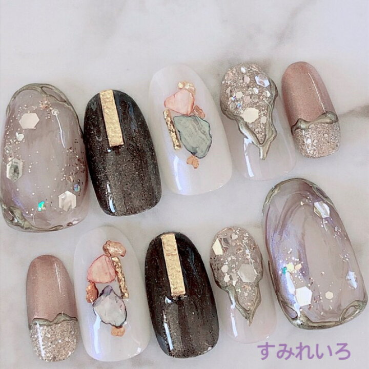 楽天市場 ネイルチップ つけ爪 ブライダルネイル かわいい ショート ロング デザイン 夏ネイル Nail プレゼント 短い爪 小さい爪 大きい爪 ベリーショート ちび爪 大人ネイル 付け爪 オフィスネイル シンプル 1724 大人ベージュマーブルシェル B Ju すみれいろネイル