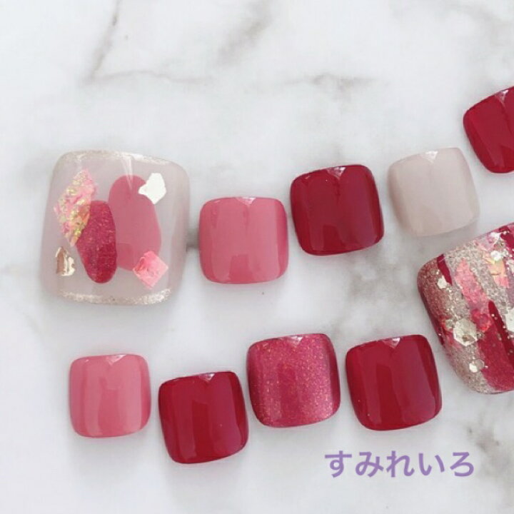 楽天市場】フットネイル ネイルチップ ペディチップ フットチップ 足用  