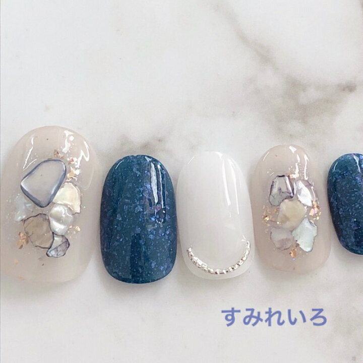 楽天市場 ネイルチップ つけ爪 ブライダルネイル かわいい ショート ロング デザイン 夏ネイル Nail プレゼント 短い爪 小さい爪 大きい爪 ベリーショート ちび爪 大人ネイル 付け爪 オフィスネイル シンプル 1816 ブルーホワイトシェル すみれいろネイル