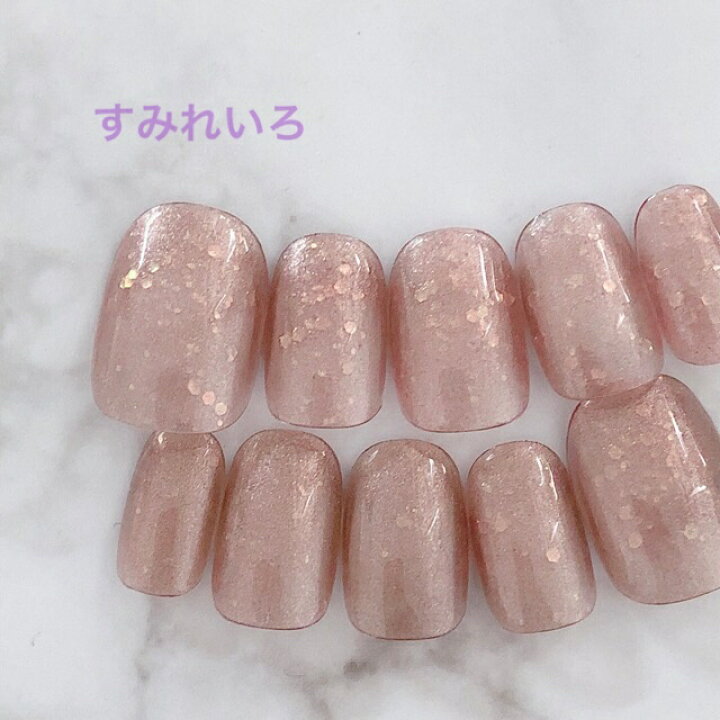 楽天市場 ネイルチップ つけ爪 ブライダルネイル かわいい ショート ロング デザイン 夏ネイル Nail プレゼント 短い爪 小さい爪 大きい爪 ベリーショート ちび爪 大人ネイル 付け爪 オフィスネイル シンプル 1905 シアーブラウンシャイニーダスト すみれいろネイル