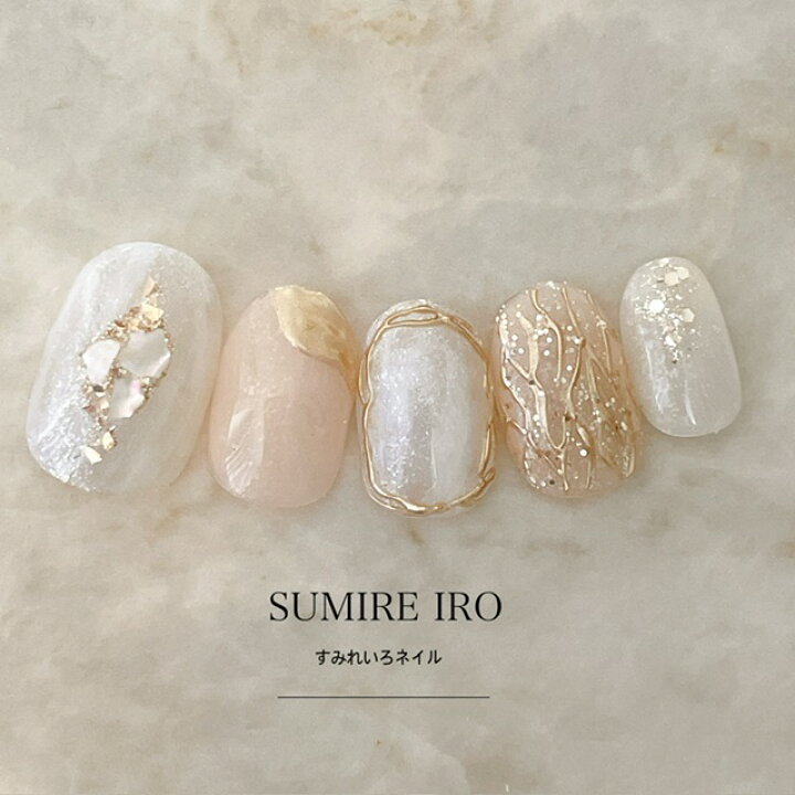 楽天市場】ネイルチップ つけ爪 ブライダルネイル ショート 成人式  