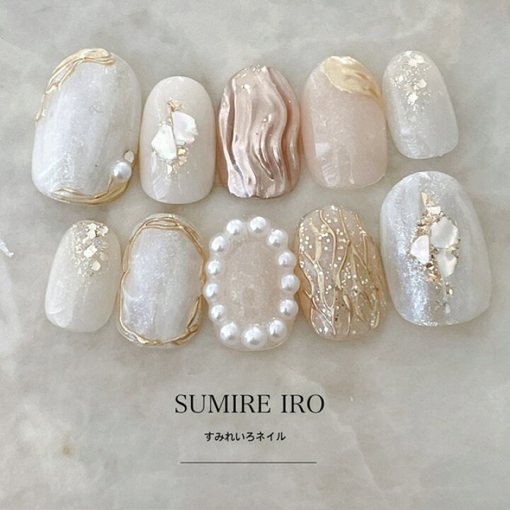 楽天市場】ネイルチップ つけ爪 かわいい デザイン シンプル ショート  