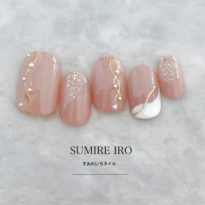 楽天市場】ネイルチップ つけ爪 ブライダルネイル ショート 成人式  