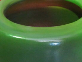 信楽モスグリーン火鉢、11号　H330×W250モスグリーン（オリジナル）。御使用の仕方によっては、素晴らしい空間が産み出される事と思います。