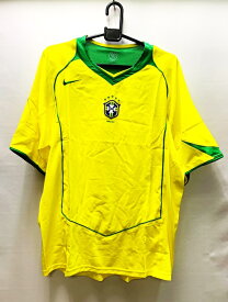 ナイキ　2004-05　nike-116603-729　ブラジル　ホーム　ゲーム　シャツ　半袖