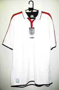 アンブロ　2003-04　UDS6310H-735630　イングランド　ホーム　半袖　レプリカ　ゲームシャツ　リバーシブル
